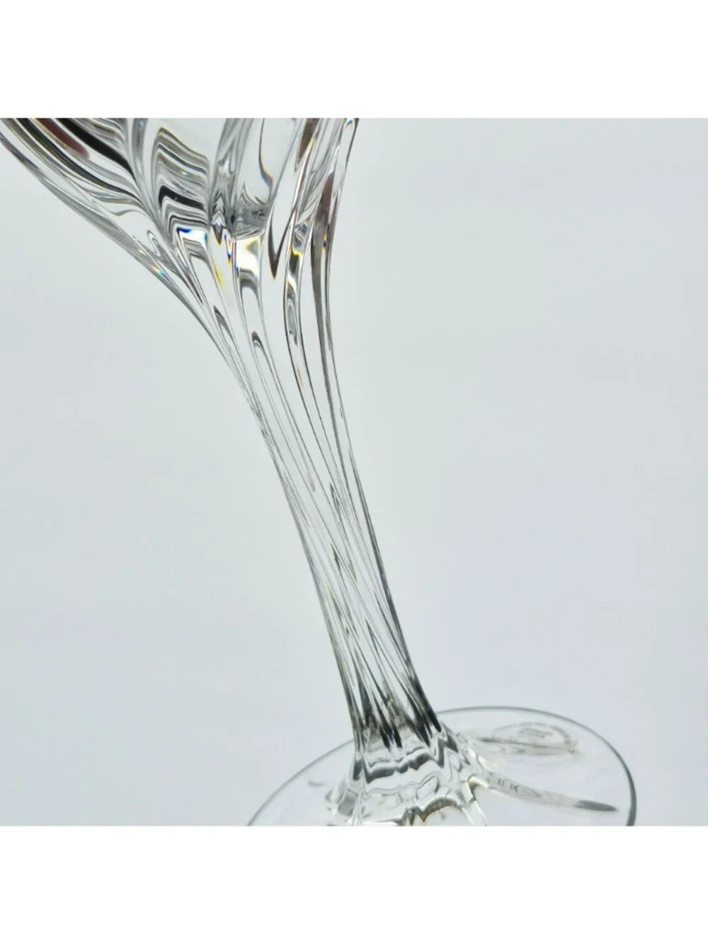 Lenox Debut Platinum Crystal Goblet Set of 2, Swirl Design, Elegant Drinkware